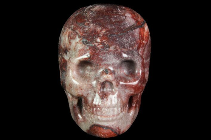 Realistic, Red, Brecciated Jasper Skull #116497